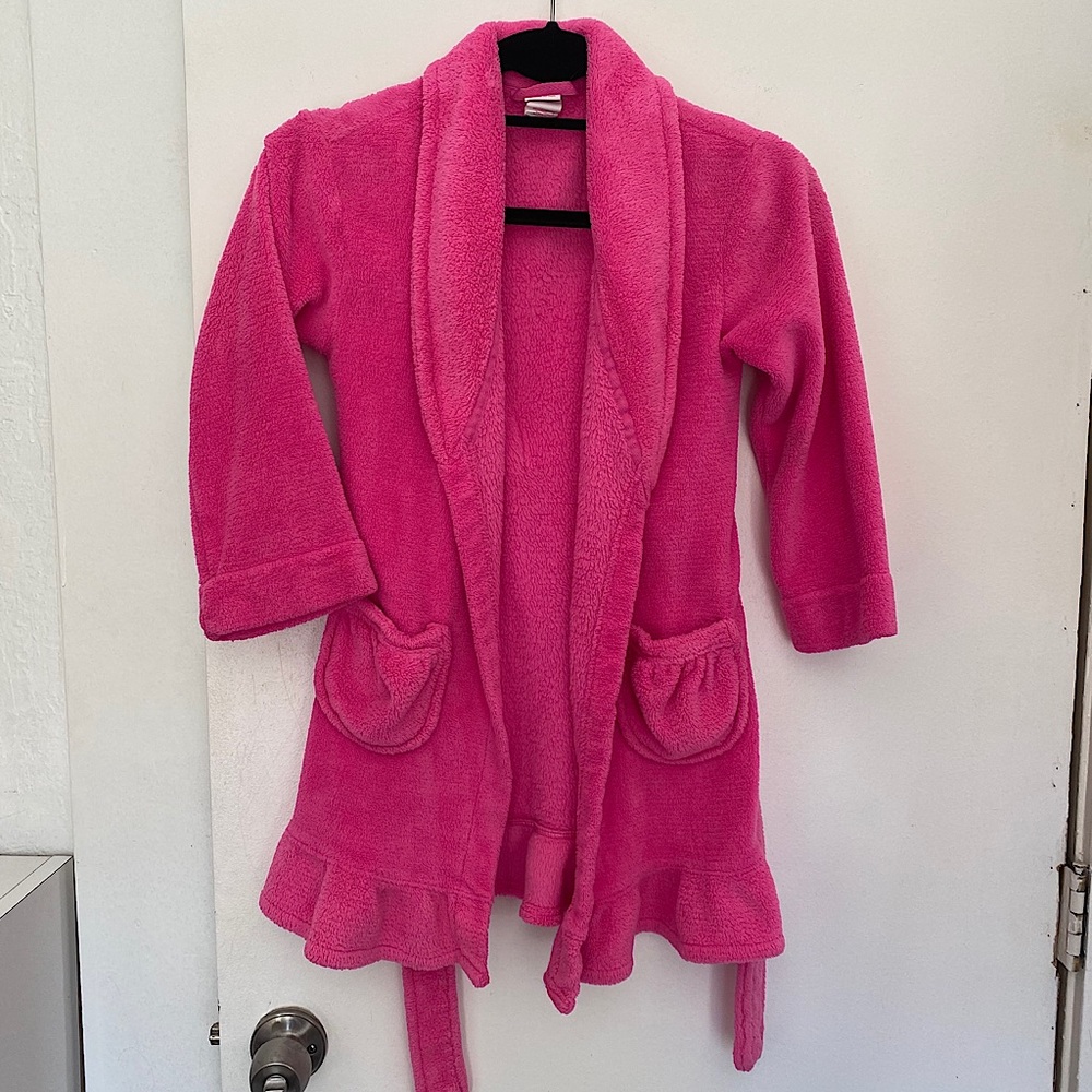 Comfy girls cute pink bathrobe